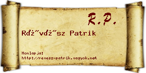 Révész Patrik névjegykártya